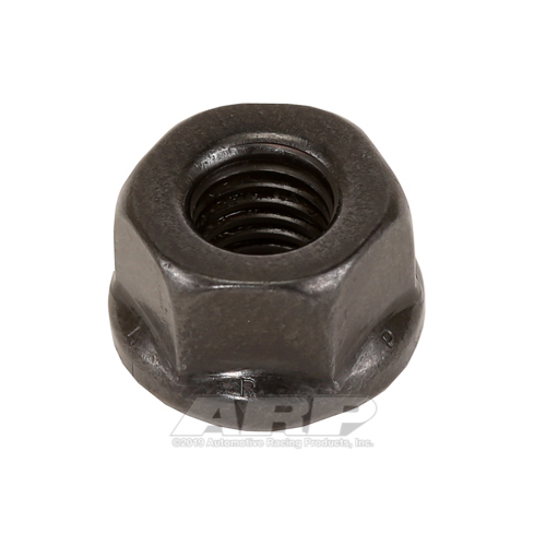 ARP Nut, Hex, 8740 Chromoly, Steel, Black, Flanged, 1/4 in.-28 Thread, 180000psi, Each