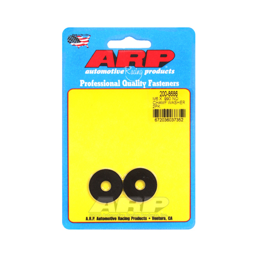 ARP Washer, Hardened, High Performance, Flat, 6mm ID, 25.1mm OD, 1.7mm Thick, Chromoly, Black Oxide, Set of 2