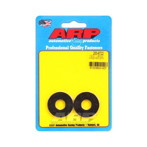 ARP Washer, Hardened, High Performance, Flat, 1/2 in. ID, 1.300 in. OD, Chromoly, Black Oxide, 0.12 in. Thick, Set of 2