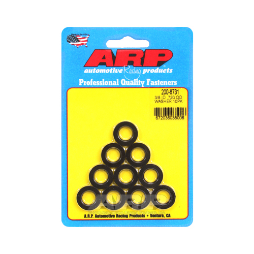 ARP Washers, Chromoly, Black Oxide, .375 in. I.D., .720 in. O.D., Set of 10