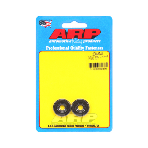 ARP Washer, Hardened, High Performance, Flat, 6mm ID, 22.6mm OD, 4.2mm Thick, Chromoly, Black Oxide, Set of 2