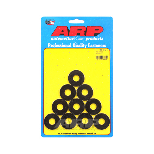 ARP Washer, Hardened, High Performance, Flat, 1/2 in. ID, 1.300 in. OD, Chromoly, Black Oxide, 0.12 in. Thick, Set of 10