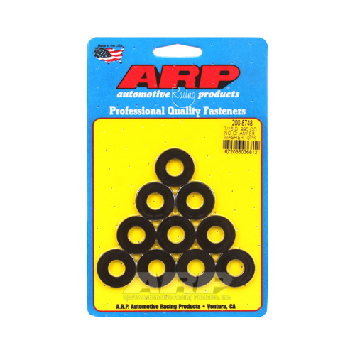ARP Washer, Hardened, High Performance, Flat, 7/6 in. ID, 0.995 in. OD, Chromoly, Black Oxide, 0.12 in. Thick, Set of 10