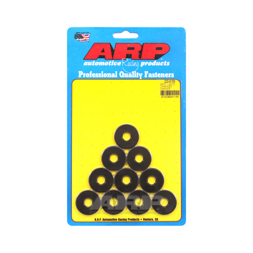 ARP Washer, Hardened, High Performance, Chamfer, Flat, 3/8 in. ID, 1.200 in. OD, Chromoly, Black Oxide, 0.12 in. Thick, Set of 10