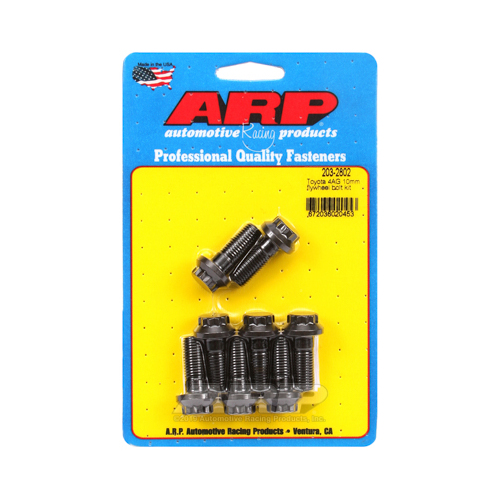 ARP Flywheel Bolts, Pro Series, Chromoly, Black Oxide, 12-point, M10 x 1.25mm, For Ford Barra BA,BF, FG & Toyota, 1.6L, 4AGE, 1JZ/2JZ Set of 8
