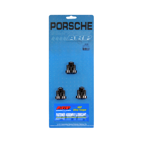 ARP Flywheel Bolts, Pro Series, 12-point, Chromoly, Black Oxide, 10mm x 1.25, For Porsche, Set of 9