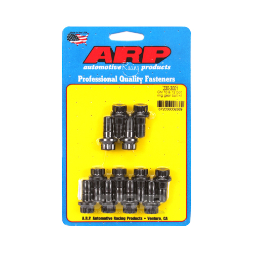 ARP Ring Gear Bolts, Chromoly, Black Oxide, 3/8 in.-24, .800 in. Length, GM 8.2 in, Set