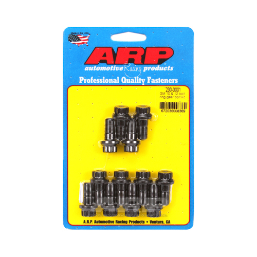 ARP Ring Gear Bolts, Chromoly, Black Oxide, 3/8 in.-24, .800 in. Length, GM 8.2 in., Set