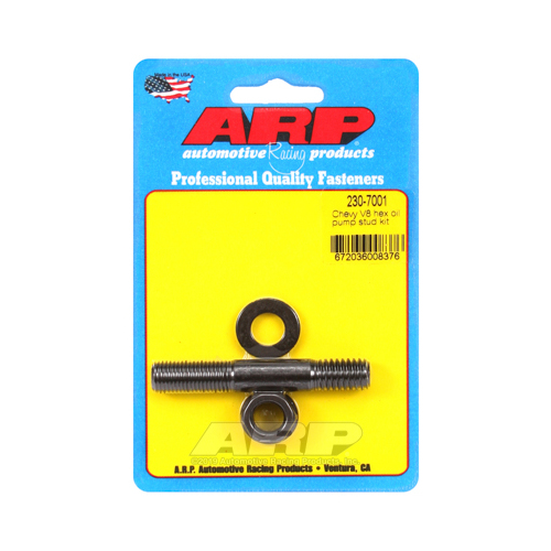 ARP Oil Pump Fasteners, Standard Pump, Studs, Hex Head, Chromoly, Black Oxide, For Chevrolet, Small Block, Kit