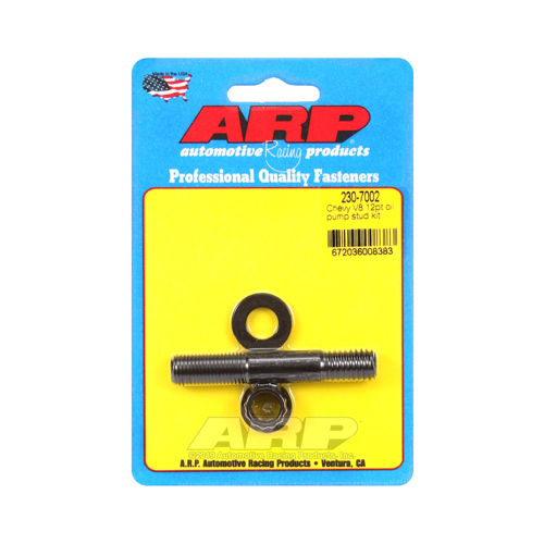 ARP Oil Pump Fasteners, Standard Pump, Studs, 12-Point, Chromoly, Black Oxide, For Chevrolet, Small Block, Kit