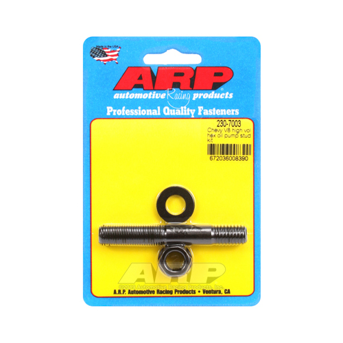 ARP Oil Pump Fasteners, High-Volume Pump, Studs, Hex Head, Chromoly, Black Oxide, For Chevrolet, Big/Small Block, Kit
