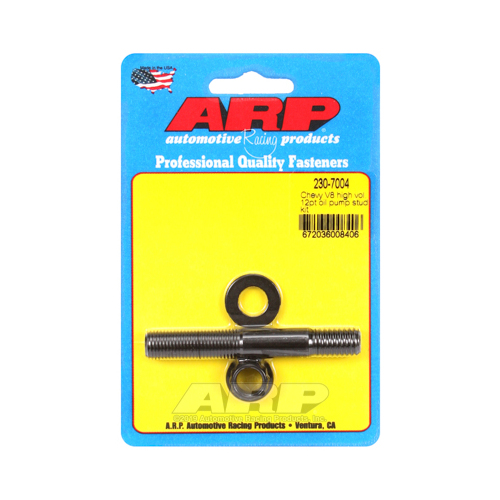 ARP Oil Pump Fasteners, High-Volume Pump, Studs, 12-Point, Chromoly, Black Oxide, For Chevrolet, Big/Small Block, Kit