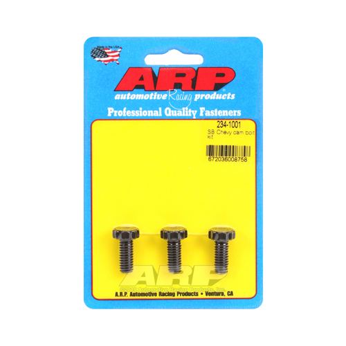 ARP Cam Bolts, Pro Series, Black Oxide, 5/16 in.-18 Thread, For Chevrolet, Big, Small Block, Set of 3