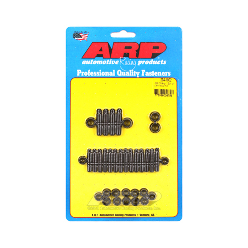 ARP Oil Pan Studs, Works with Standard 2 Piece Cork Gasket, Black Oxide, 12-Point Nut, For Chevrolet, Small Block, Kit