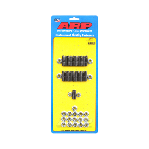 ARP Oil Pan Studs, Designed for Standard 2 piece Cork Gasket, Black Oxide, Hex Nut, For Chevrolet, Big Block, Kit
