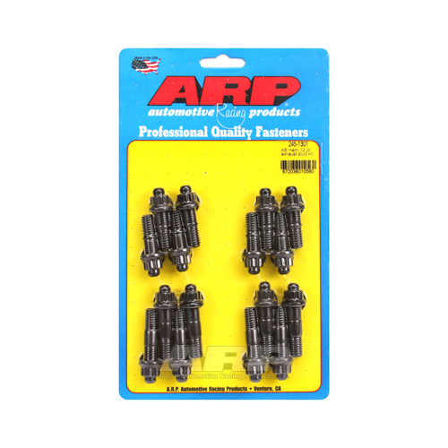 ARP Header Studs, 12-Point Nuts, Custom 450, Black Oxide, For Chrysler, Small Block, V8, Set of 16