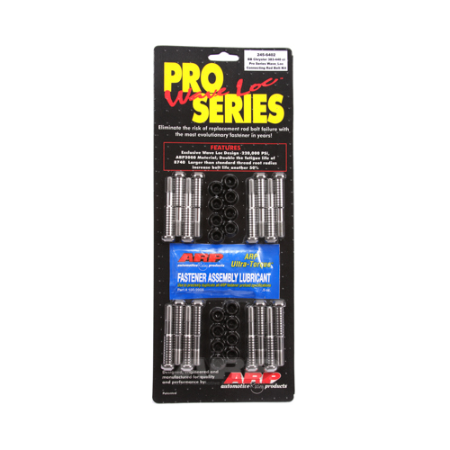 ARP Connecting Rod Bolts, Pro Series Wave-Loc, 8740 Chromoly, For Chrysler, 383, 400, 413, 426, 440, V8, Set of 16