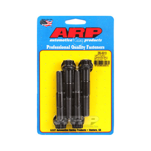 ARP Differential Main Cap Studs, Chromoly, Black, Washers, Nuts, For Ford 9 in, H Case with 12 point Nut, Set of 4