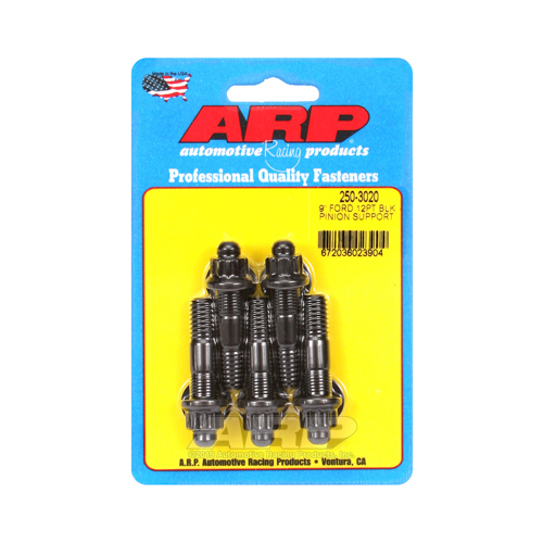 ARP Pinion Support Studs, 12-Point, Black Oxide, For Ford, 9 inch, 3/8-16, 3/8-24, Kit