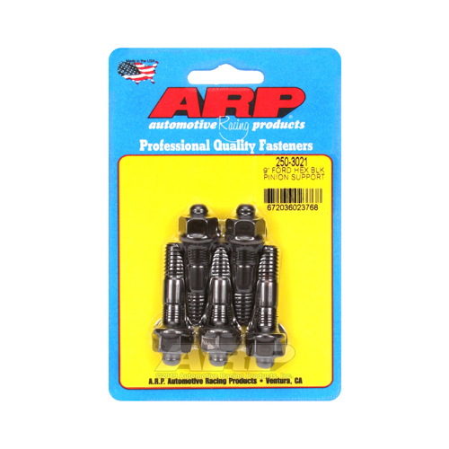 ARP Pinion Support Studs, Hex, Black Oxide, For Ford, 9 inch, 3/8-16, 3/8-24, Kit
