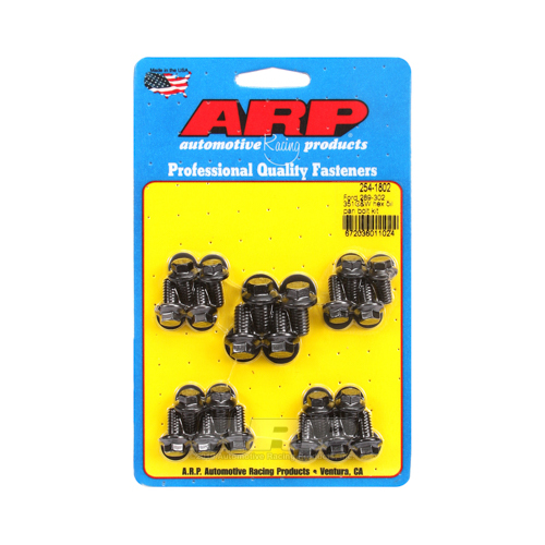 ARP Oil Pan Bolts, Black Oxide, Hex Head, For Ford, Small Block, Cleveland, Early Model, Kit