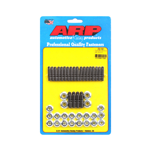 ARP Oil Pan Studs, Black Oxide, Hex Nut, For Ford, Small Block, Cleveland, Early Model, Kit
