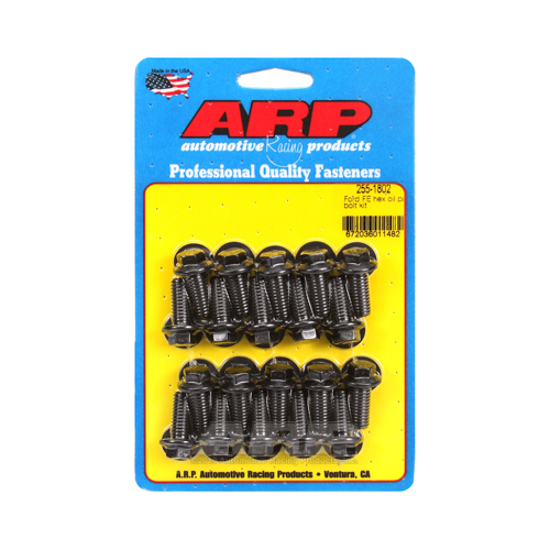 ARP Oil Pan Bolts, Black Oxide, Hex Head, For Ford, Big Block FE, Kit