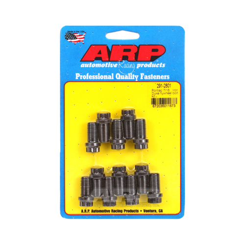 ARP Flywheel Bolts, Pro Series, For Pontiac 4 Cyl, Iron Duke, 7/16 in.-20 x .750 in, 12 Pc