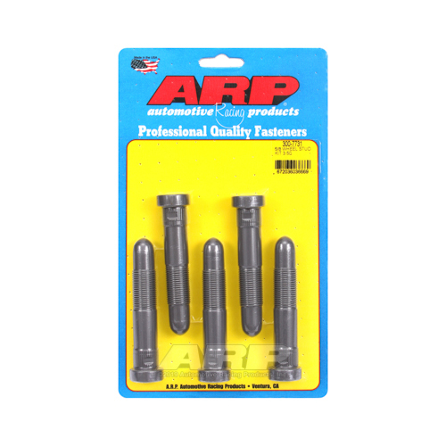 ARP Wheel Studs, NASCAR Speed, Quick-Nose, Press-in, 5/8-18 in. RH, 3.500 in. UHL, Set of 5