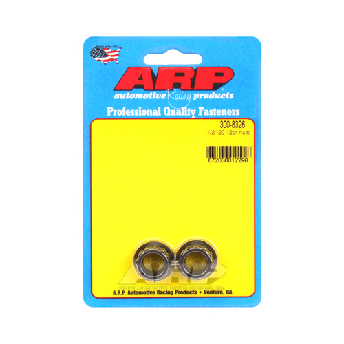 ARP Nut, 12-point, 8740 Chromoly, Steel, Black, 1/2 in.-20 Thread, 180000psi, Set of 2