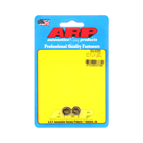 ARP Nut, 12-point, 8740 Chromoly, Steel, Black, 7mm x 1 Thread, 180000psi, Set of 2