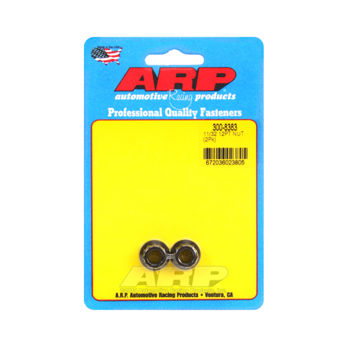 ARP Nut, 12-point, 8740 Chromoly, Steel, Black, 11/32 in.-24 Thread, 180000psi, Set of 2