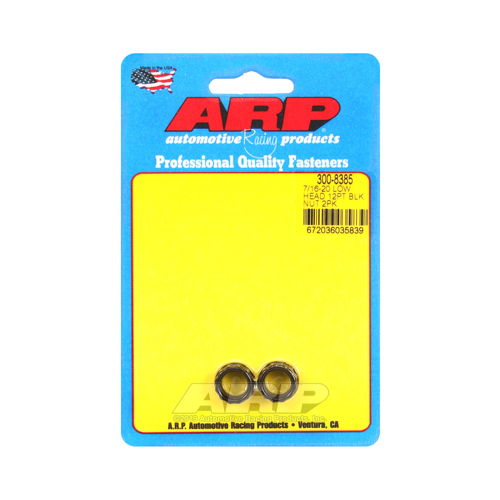 ARP Nut, 12-point, 8740 Chromoly, Steel, Black, 7/16 in.-20 Thread, 180000psi, Set of 2