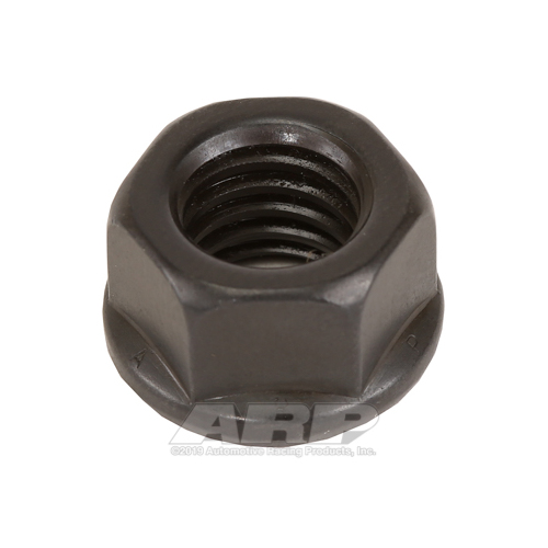 ARP Nut, Hex, 8740 Chromoly, Steel, Black, Flanged, 7/16 in.-14 Thread, 180000psi, Each