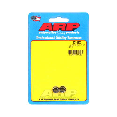 ARP Nut, 12-point, 8740 Chromoly, Steel, Black, 1/4 in.-20 Thread, 180000psi, Set of 2