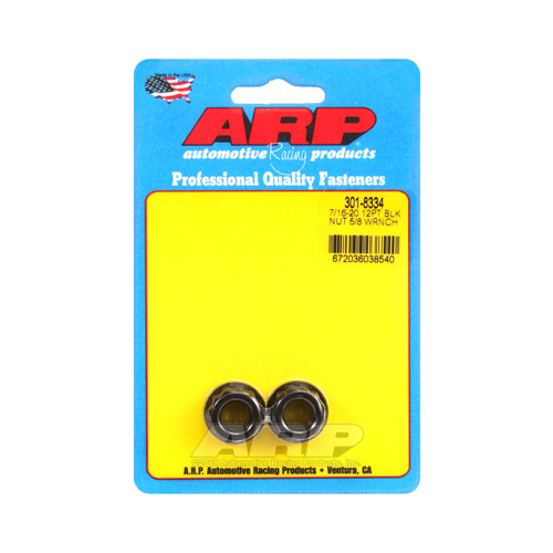 ARP Nut, 12-point, 8740 Chromoly, Steel, Black, 7/16 in.-20 Thread, 180000psi, Set of 2