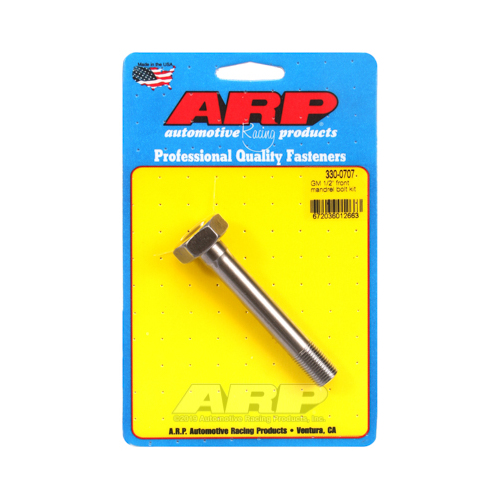 ARP Front Mandrel Bolt, Hex, GM, 1/2 in. Diameter, 4.000 Length, 15/16 in. Socket