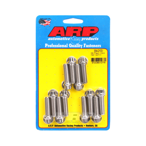 ARP Bolts, Intake Manifold, NASCAR, For Chevrolet SB, 1.25 in. Drilled, 180000psi, Kit