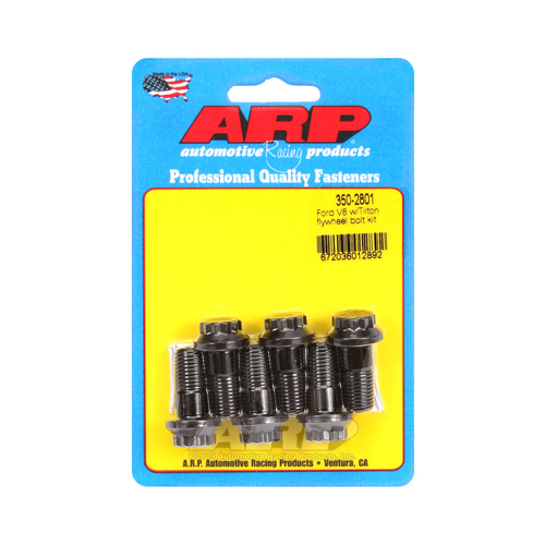 ARP Flywheel Bolts, Pro Series, Chromoly, Black Oxide, 12-Point, 7/16 in. x .950 in, For Ford, V8, Set of 6