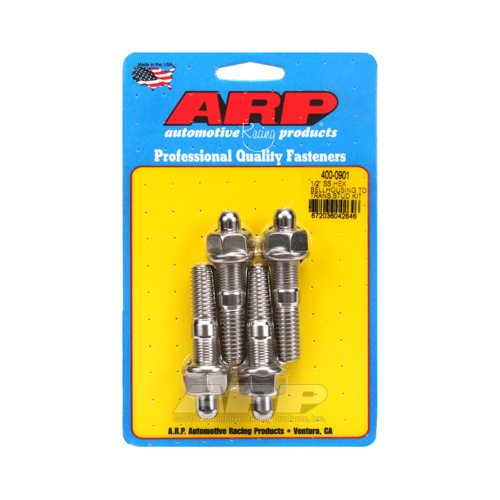 ARP Bellhousing Studs, 1/2-13 in. Thread Size, Hex Head, Stainless Steel, Natural, Set of 4