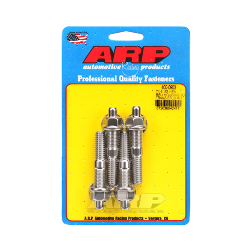 ARP Bellhousing Studs, 7/16-14 in. Thread Size, Hex Head, Stainless Steel, Natural, Set of 4
