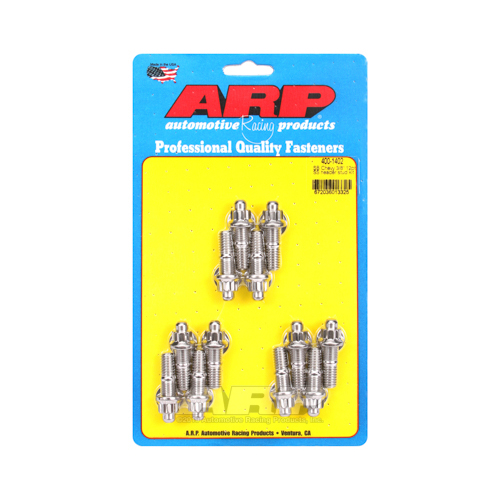 ARP Header Studs, 12-Point Nuts, Stainless Steel, Polished, 3/8 in.-16, 1.670 in. UHL, Set of 12