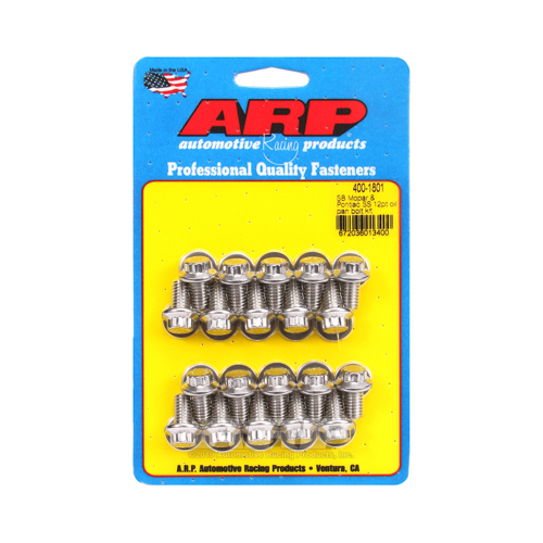 ARP Oil Pan Bolts, Stainless 12-Point, Mopar/For Pontiac Small Block