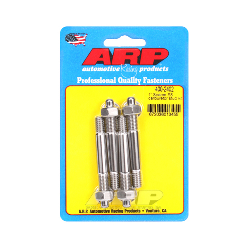 ARP Carburetor Studs, Stainless Steel, Polished, 5/16-18/24 in. x 2.700 in. Long, Set of 4