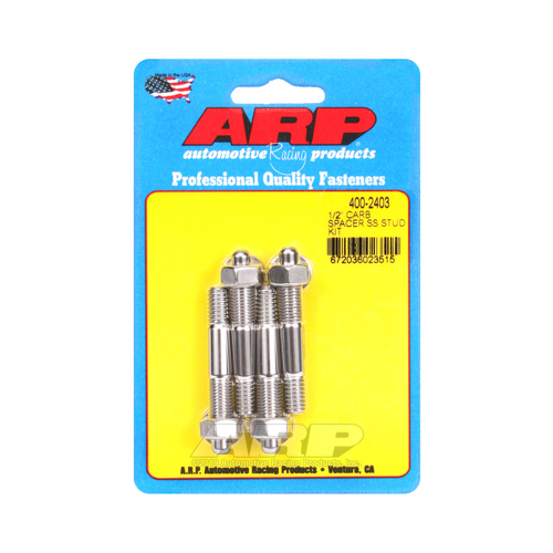 ARP Carburetor Studs, Stainless Steel, Polished, 5/16-18/24 in. x 2.225 in. Long, Set of 4