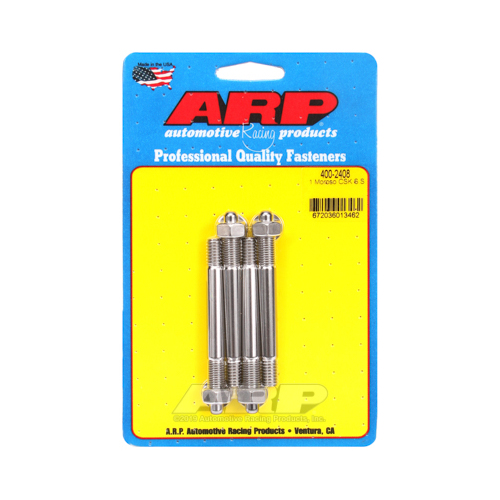 ARP Carburetor Studs, Stainless Steel, Polished, 5/16-18/24 in. x 3.200 in. Long, Set of 4