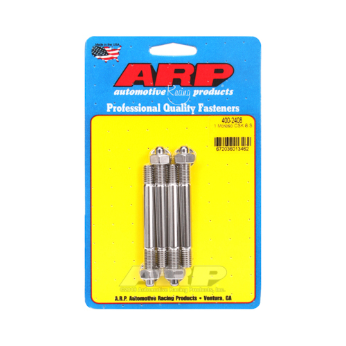 ARP Carburetor Studs, Stainless Steel, Polished, 5/16-18/24 in. x 3.200 in. Long, Set of 4