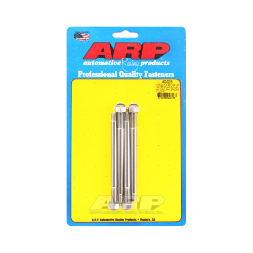 ARP Studs, Water Pump Pulley, Hex Head, 1/2 in. Wrench, ARP Stainless, Polished, 5/16 in.-24 Thread, 4.5 in. OAL, Set of 4
