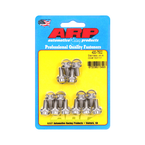 ARP Valve Cover Bolts, Stainless 12-Point, Stamped Steel Cover, Set of 14
