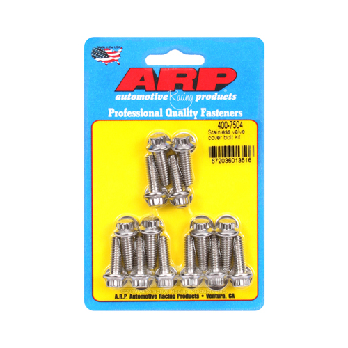 ARP Valve Cover Bolts, Stainless 12-Point, Cast Aluminum Cover, 1/4 in.-20 Thread, Set of 14